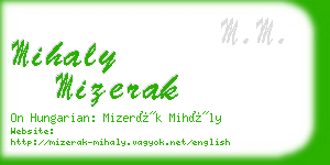 mihaly mizerak business card